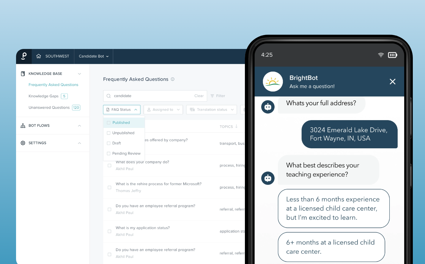 Chatbot for Career Sites